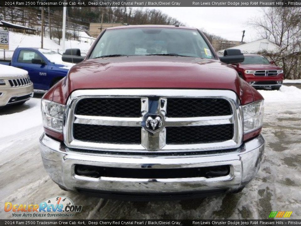 2014 Ram 2500 Tradesman Crew Cab 4x4 Deep Cherry Red Crystal Pearl / Black/Diesel Gray Photo #7