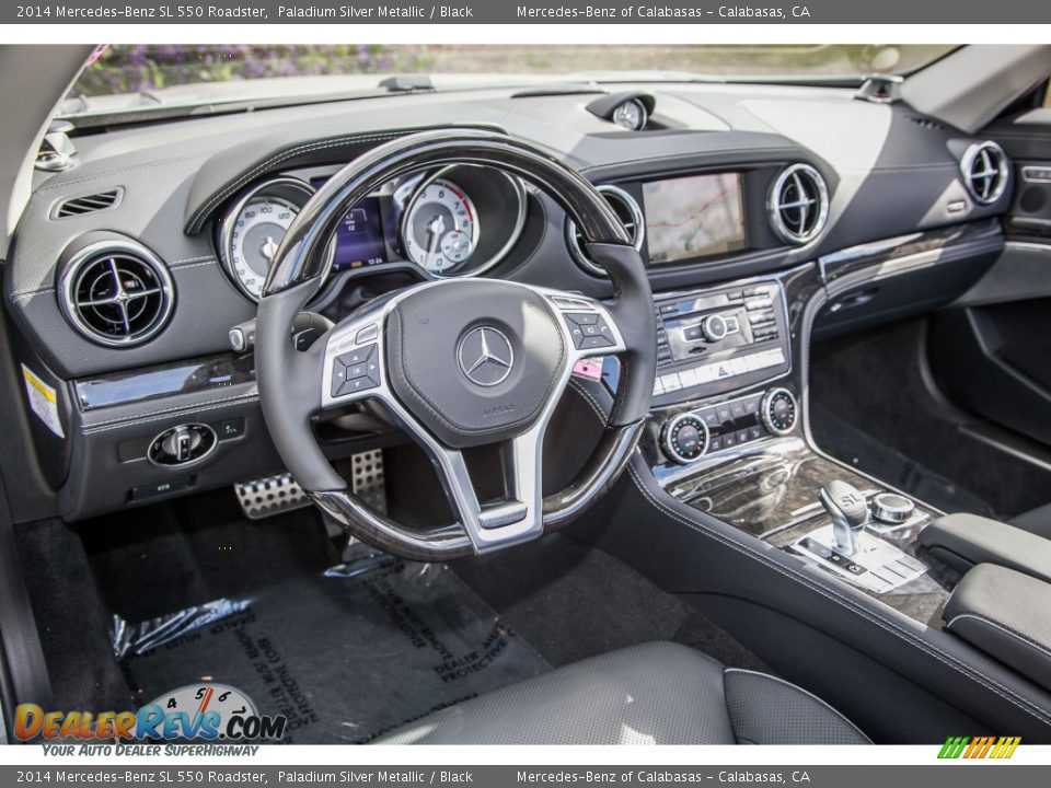 2014 Mercedes-Benz SL 550 Roadster Paladium Silver Metallic / Black Photo #5