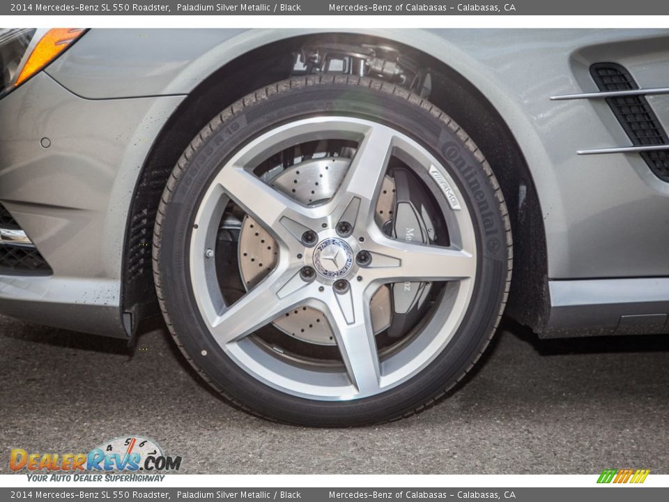 2014 Mercedes-Benz SL 550 Roadster Paladium Silver Metallic / Black Photo #10
