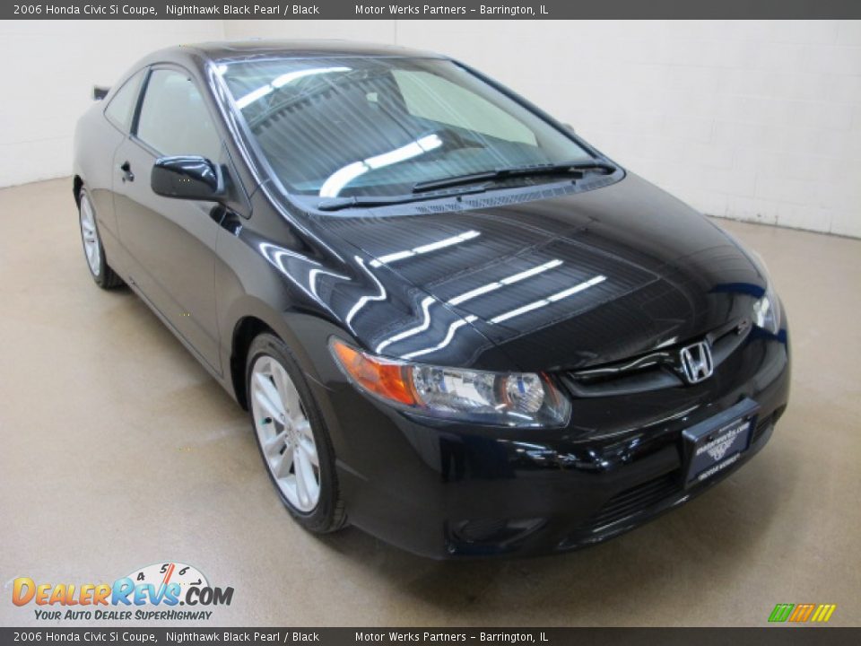 2006 Honda Civic Si Coupe Nighthawk Black Pearl / Black Photo #1