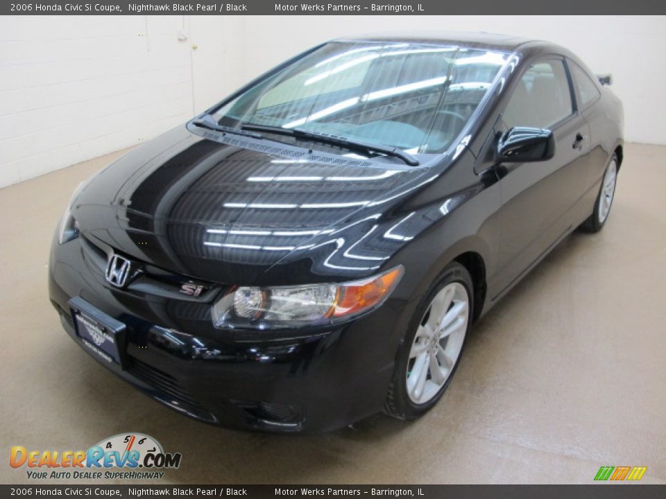 2006 Honda Civic Si Coupe Nighthawk Black Pearl / Black Photo #4