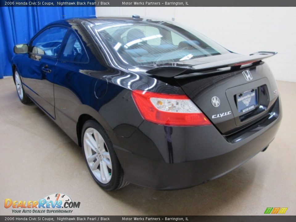 2006 Honda Civic Si Coupe Nighthawk Black Pearl / Black Photo #6