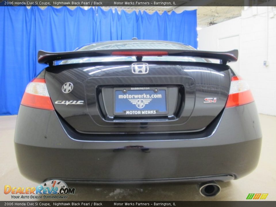 2006 Honda Civic Si Coupe Nighthawk Black Pearl / Black Photo #8