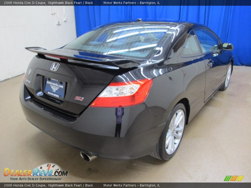2006 Honda Civic Si Coupe Nighthawk Black Pearl / Black Photo #9