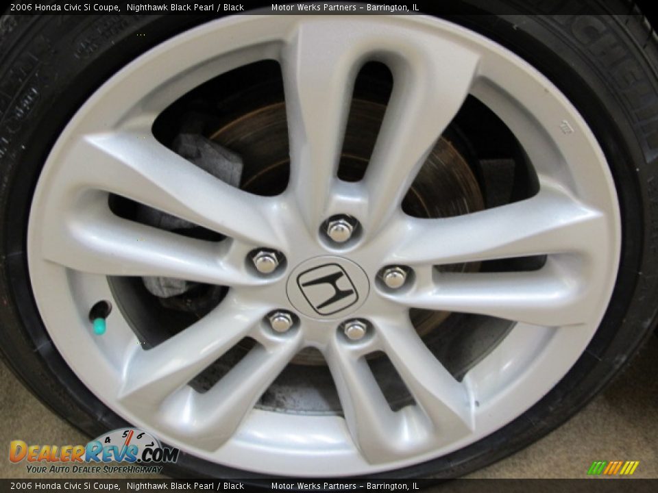 2006 Honda Civic Si Coupe Nighthawk Black Pearl / Black Photo #13