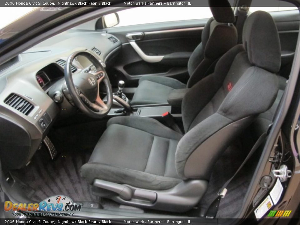 2006 Honda Civic Si Coupe Nighthawk Black Pearl / Black Photo #17