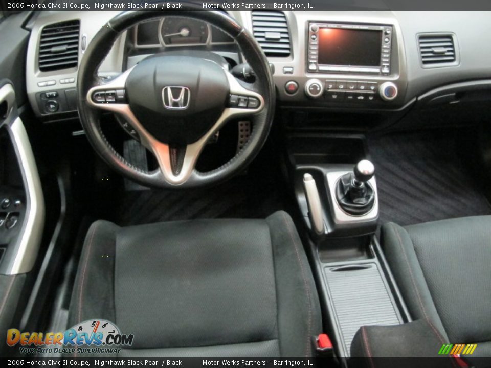 2006 Honda Civic Si Coupe Nighthawk Black Pearl / Black Photo #23
