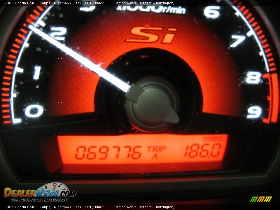 2006 Honda Civic Si Coupe Nighthawk Black Pearl / Black Photo #26