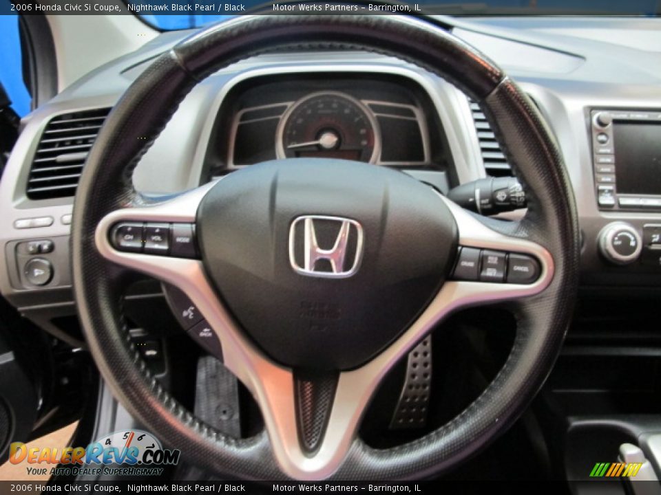 2006 Honda Civic Si Coupe Nighthawk Black Pearl / Black Photo #33