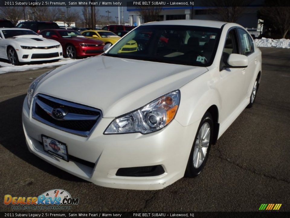 2011 Subaru Legacy 2.5i Premium Satin White Pearl / Warm Ivory Photo #1