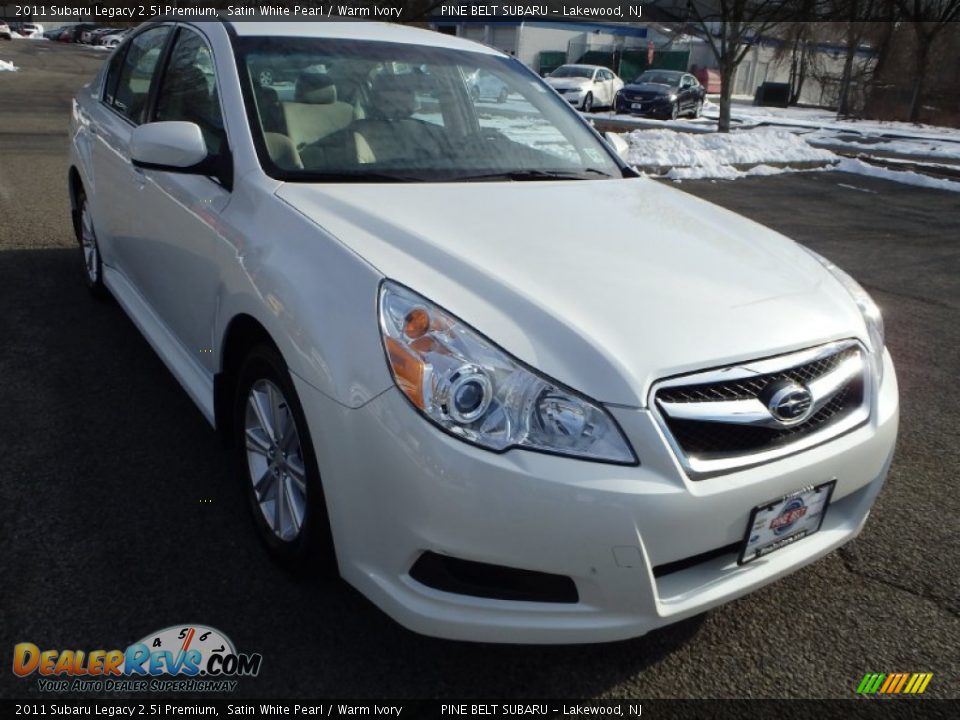 2011 Subaru Legacy 2.5i Premium Satin White Pearl / Warm Ivory Photo #3