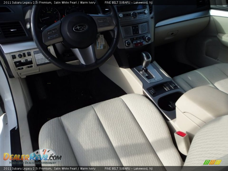 2011 Subaru Legacy 2.5i Premium Satin White Pearl / Warm Ivory Photo #13