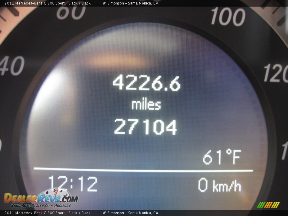 2011 Mercedes-Benz C 300 Sport Black / Black Photo #10
