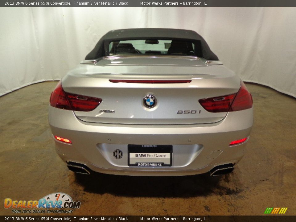 2013 BMW 6 Series 650i Convertible Titanium Silver Metallic / Black Photo #6