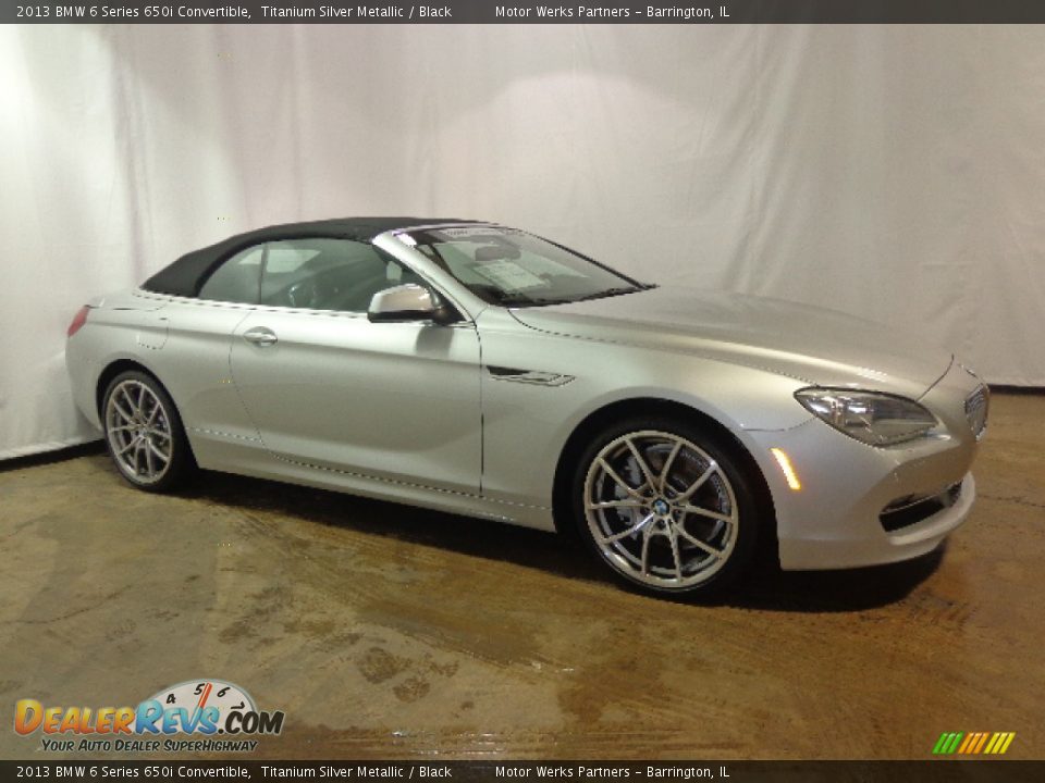 2013 BMW 6 Series 650i Convertible Titanium Silver Metallic / Black Photo #18