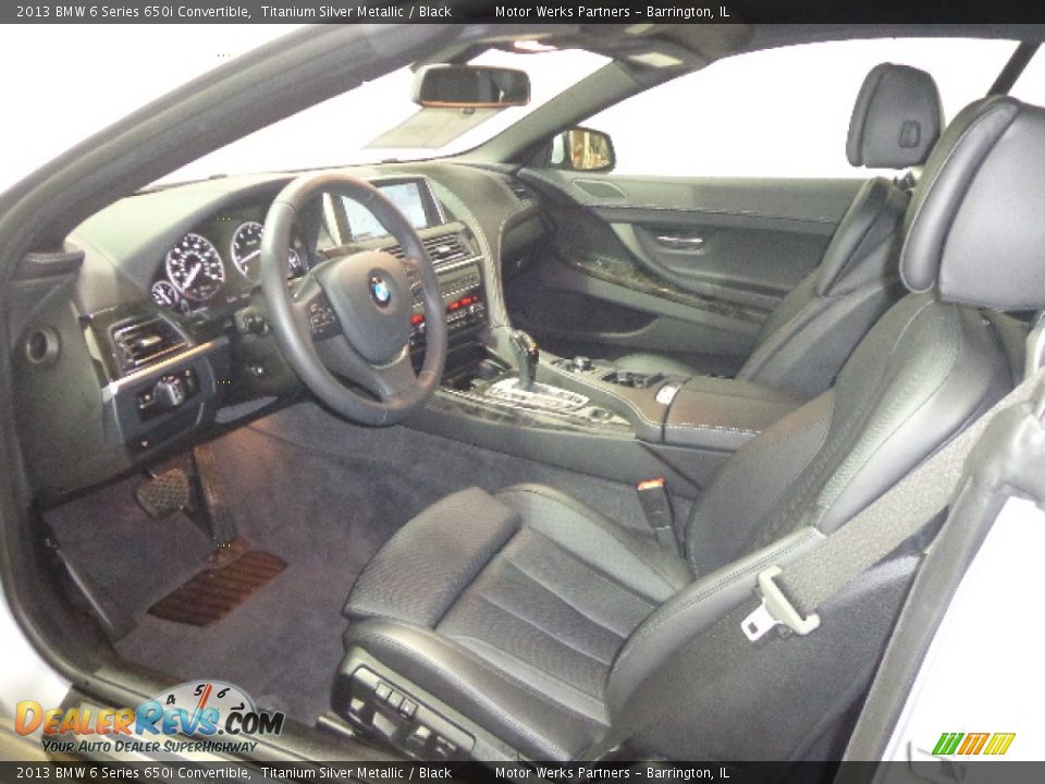 Black Interior - 2013 BMW 6 Series 650i Convertible Photo #21