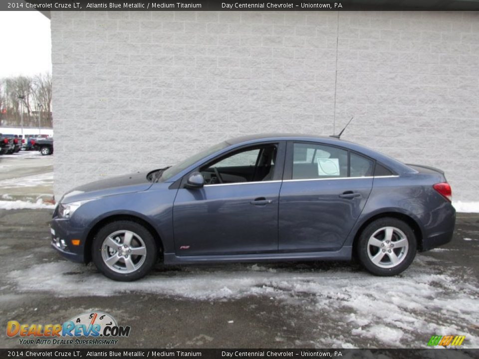 2014 Chevrolet Cruze LT Atlantis Blue Metallic / Medium Titanium Photo #2