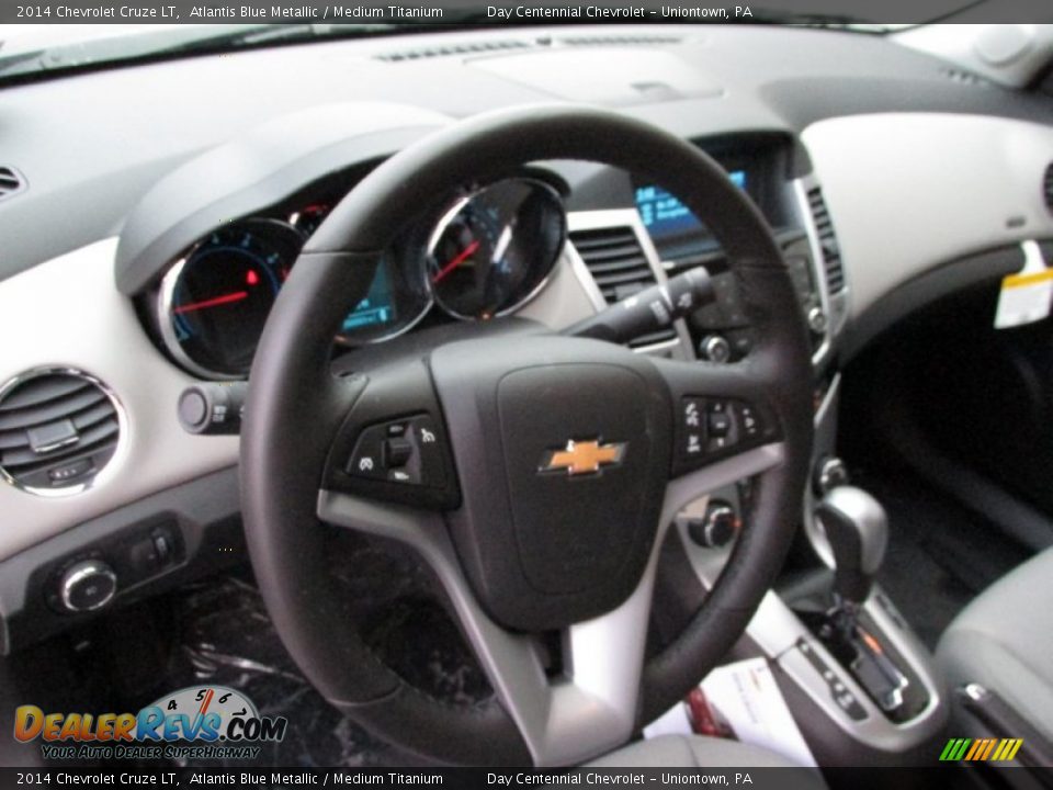 2014 Chevrolet Cruze LT Atlantis Blue Metallic / Medium Titanium Photo #13