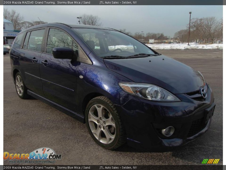 2009 Mazda MAZDA5 Grand Touring Stormy Blue Mica / Sand Photo #9