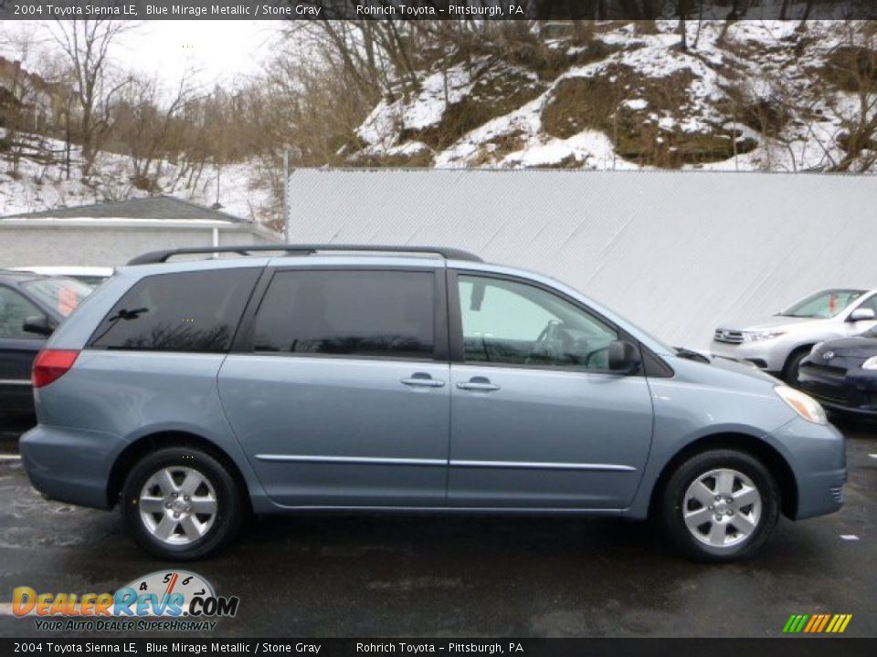 2004 Toyota Sienna LE Blue Mirage Metallic / Stone Gray Photo #2