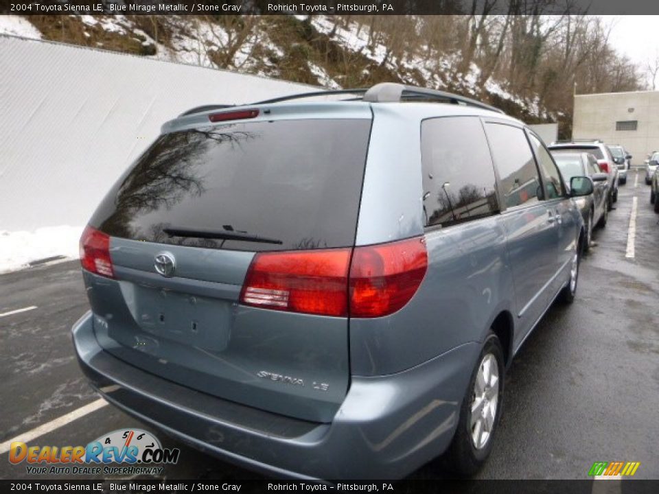 2004 Toyota Sienna LE Blue Mirage Metallic / Stone Gray Photo #3