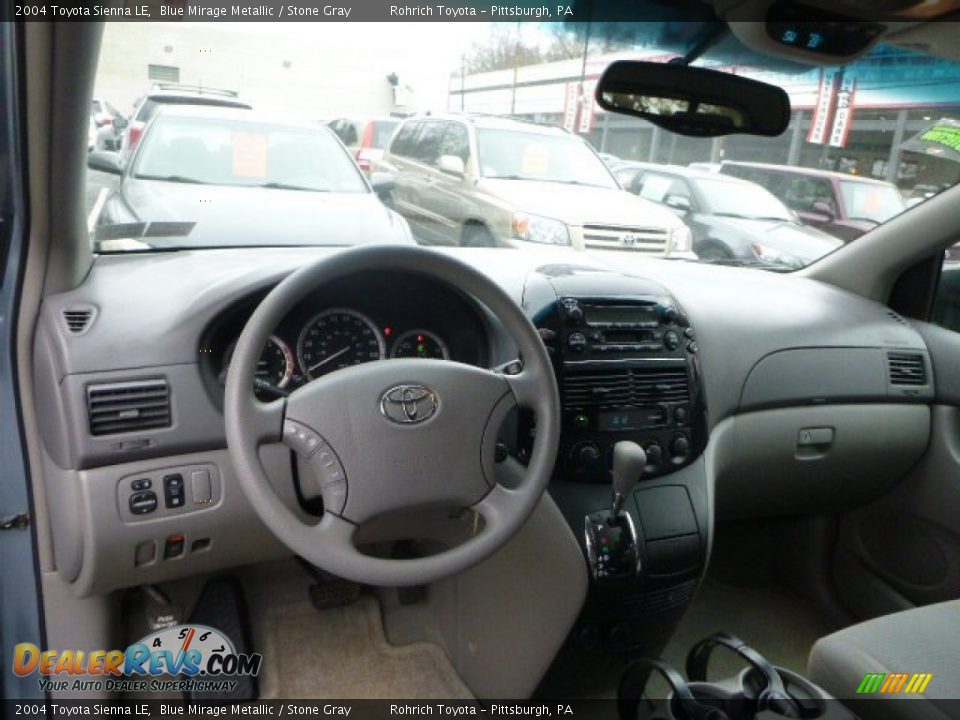 2004 Toyota Sienna LE Blue Mirage Metallic / Stone Gray Photo #7