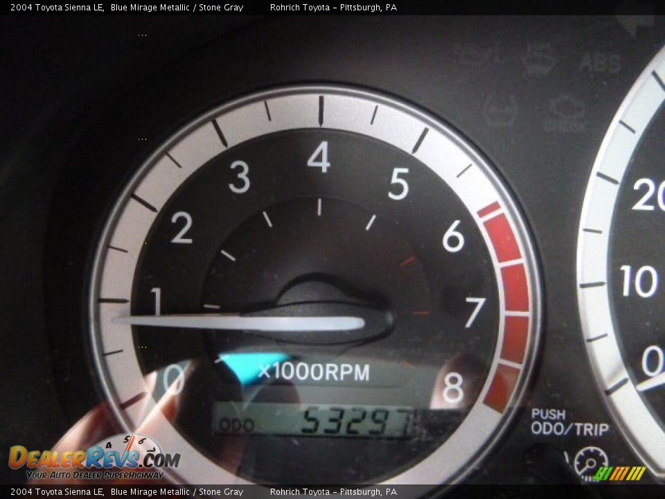 2004 Toyota Sienna LE Blue Mirage Metallic / Stone Gray Photo #9