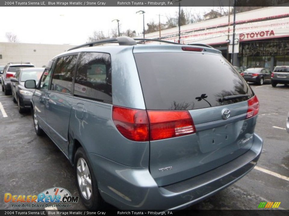 2004 Toyota Sienna LE Blue Mirage Metallic / Stone Gray Photo #11