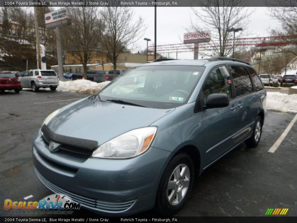 2004 Toyota Sienna LE Blue Mirage Metallic / Stone Gray Photo #13