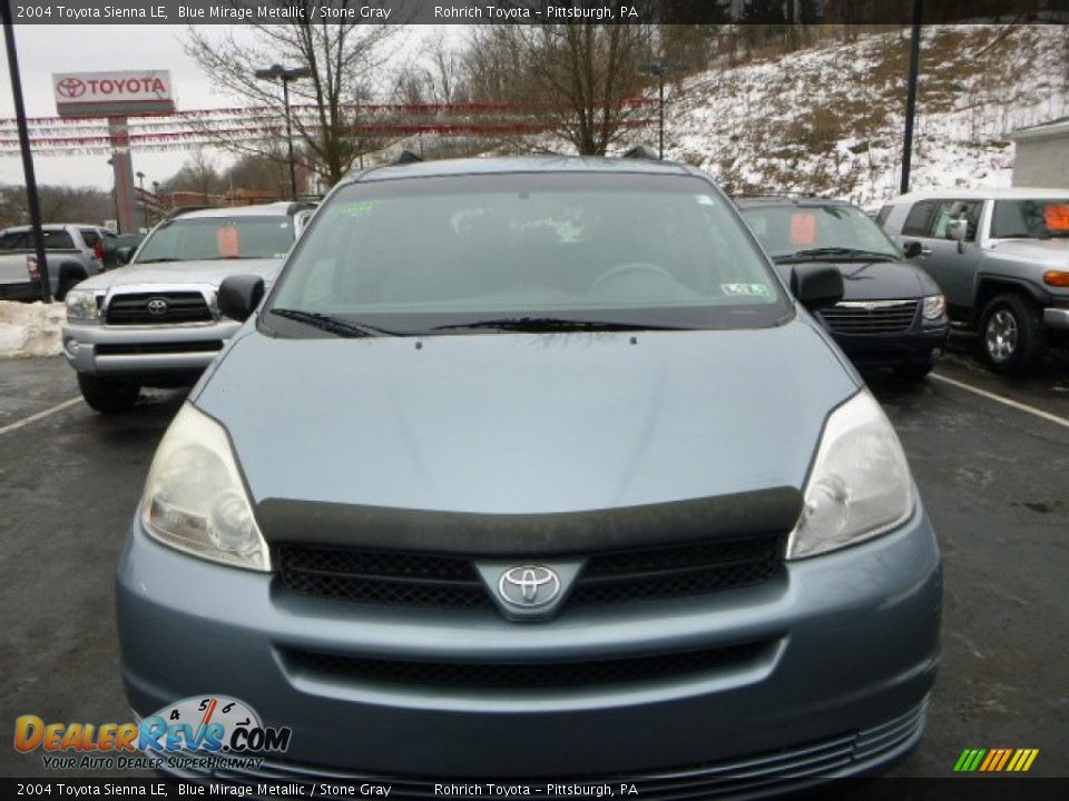 2004 Toyota Sienna LE Blue Mirage Metallic / Stone Gray Photo #14