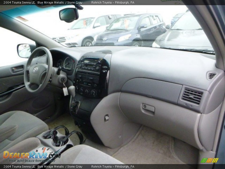2004 Toyota Sienna LE Blue Mirage Metallic / Stone Gray Photo #17