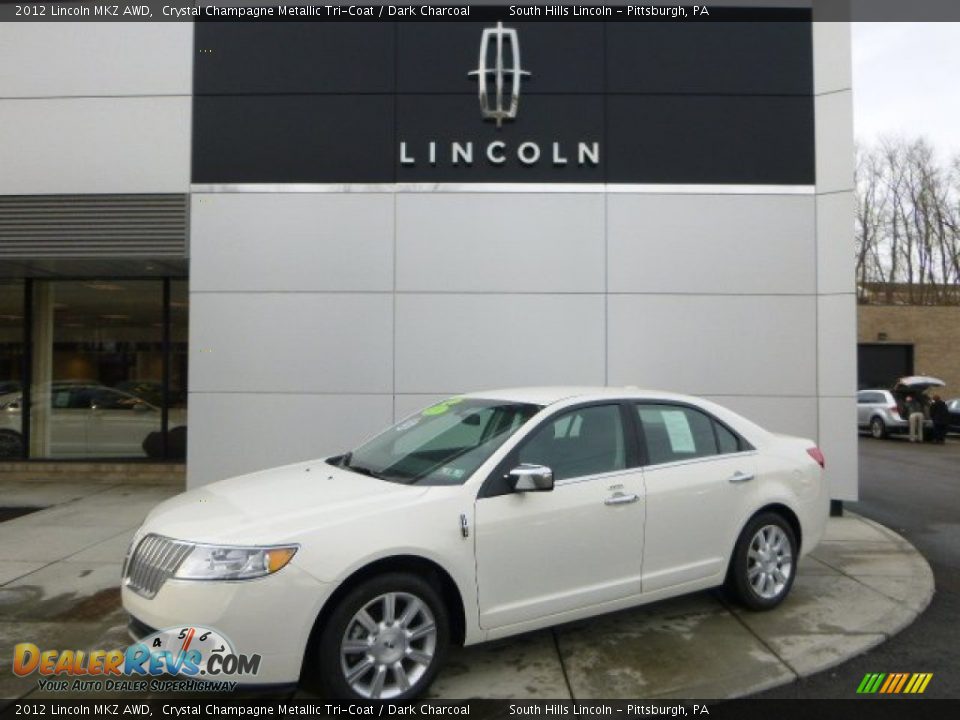 2012 Lincoln MKZ AWD Crystal Champagne Metallic Tri-Coat / Dark Charcoal Photo #1