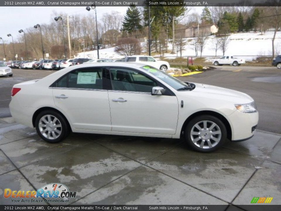 2012 Lincoln MKZ AWD Crystal Champagne Metallic Tri-Coat / Dark Charcoal Photo #6
