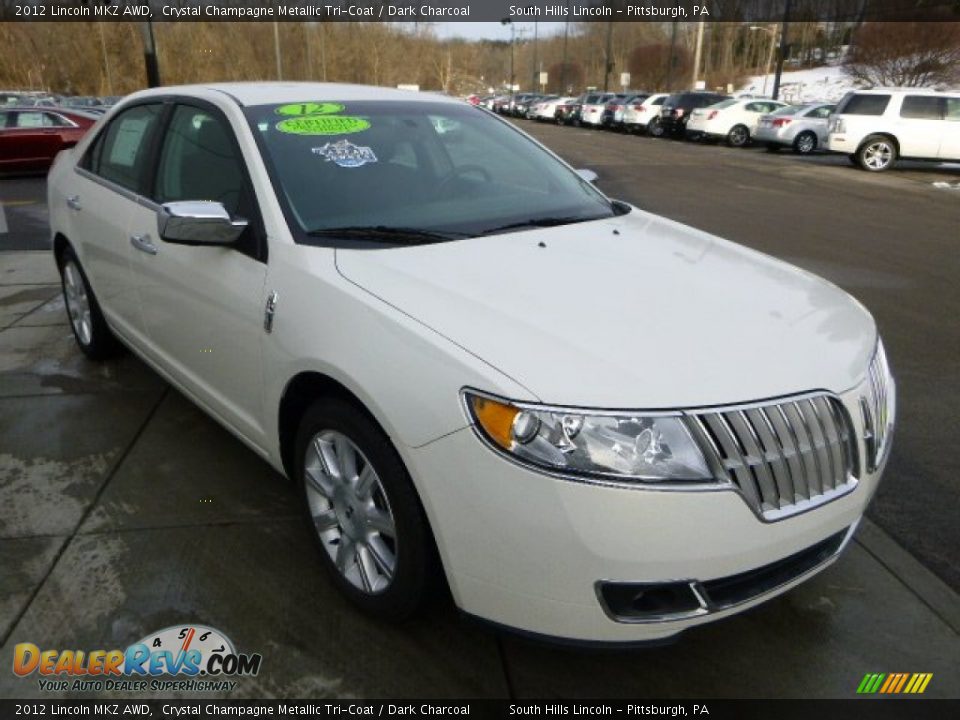 2012 Lincoln MKZ AWD Crystal Champagne Metallic Tri-Coat / Dark Charcoal Photo #7