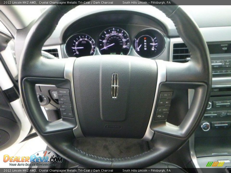 2012 Lincoln MKZ AWD Crystal Champagne Metallic Tri-Coat / Dark Charcoal Photo #22