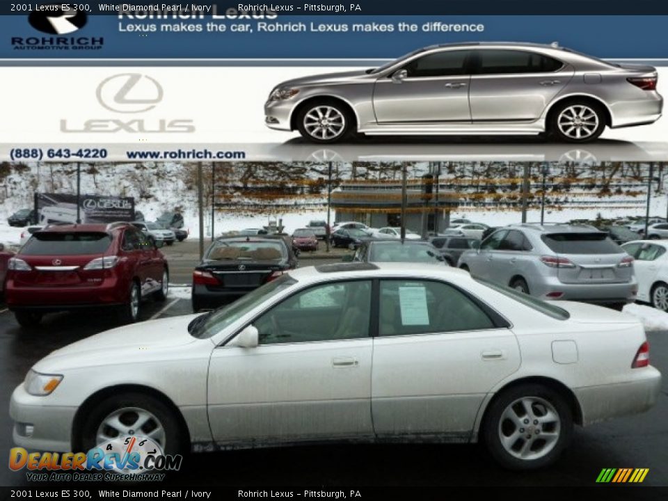 2001 Lexus ES 300 White Diamond Pearl / Ivory Photo #1