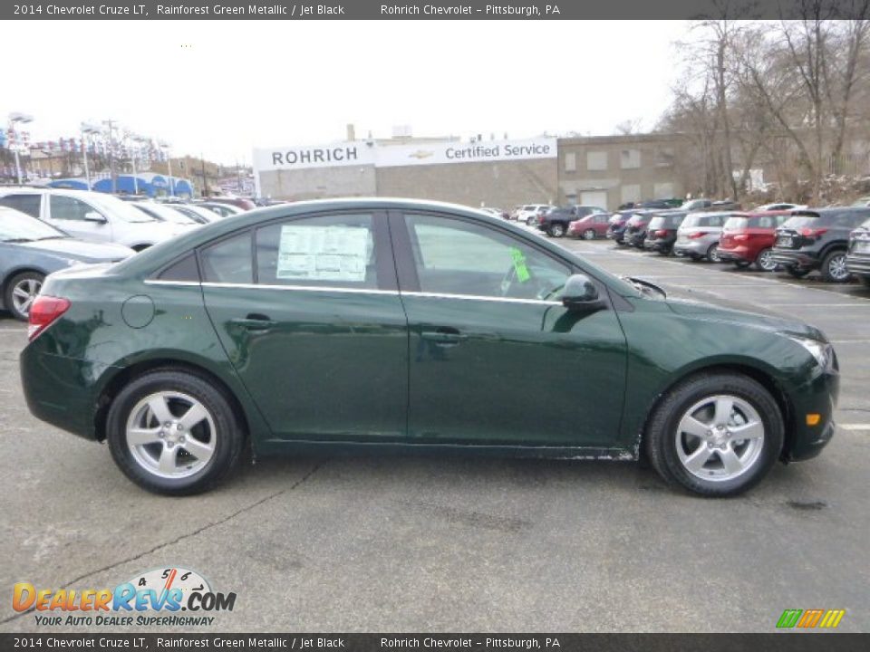 2014 Chevrolet Cruze LT Rainforest Green Metallic / Jet Black Photo #2