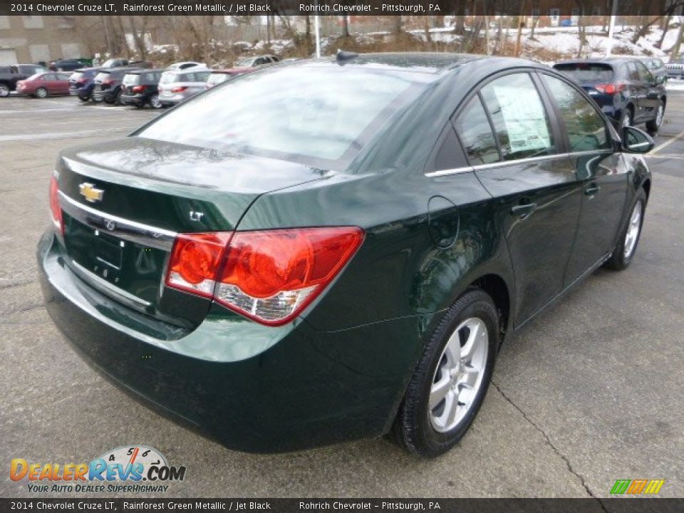 2014 Chevrolet Cruze LT Rainforest Green Metallic / Jet Black Photo #3
