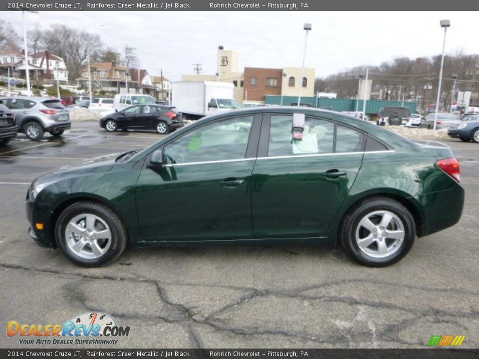 2014 Chevrolet Cruze LT Rainforest Green Metallic / Jet Black Photo #6