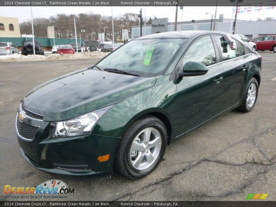 2014 Chevrolet Cruze LT Rainforest Green Metallic / Jet Black Photo #7