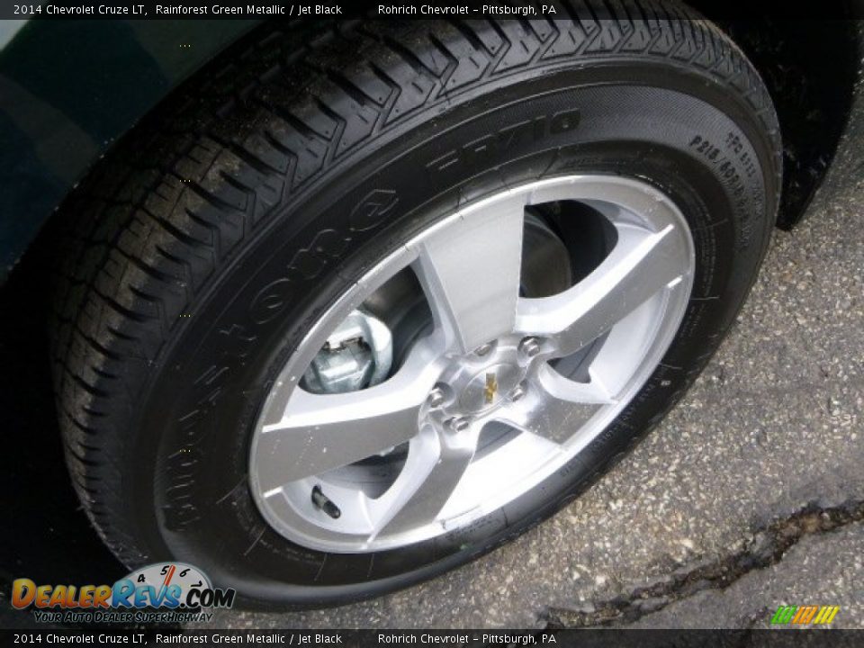 2014 Chevrolet Cruze LT Rainforest Green Metallic / Jet Black Photo #9