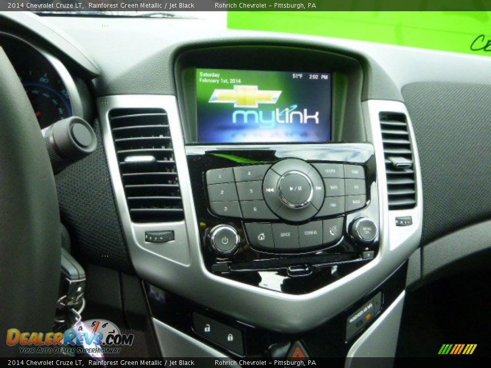 2014 Chevrolet Cruze LT Rainforest Green Metallic / Jet Black Photo #18