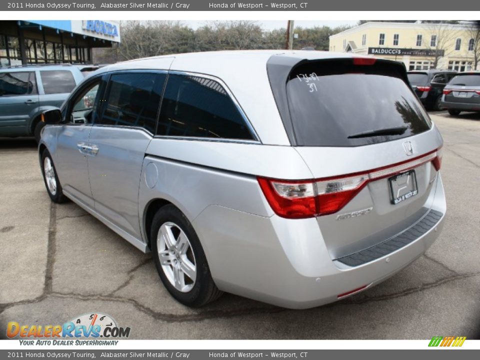 2011 Honda Odyssey Touring Alabaster Silver Metallic / Gray Photo #10