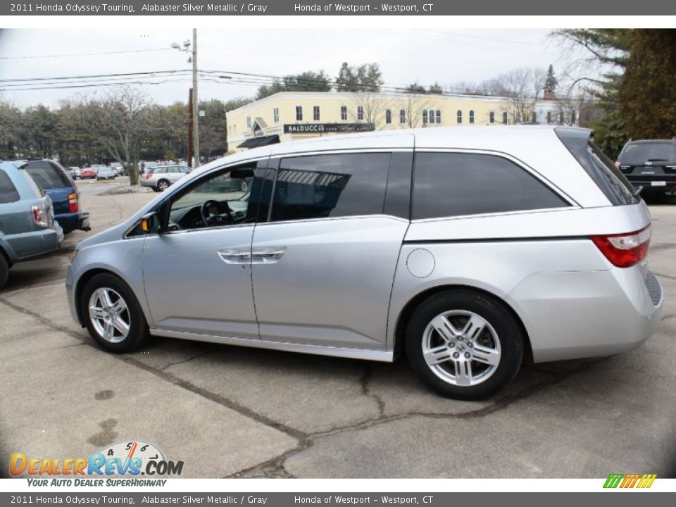 2011 Honda Odyssey Touring Alabaster Silver Metallic / Gray Photo #11