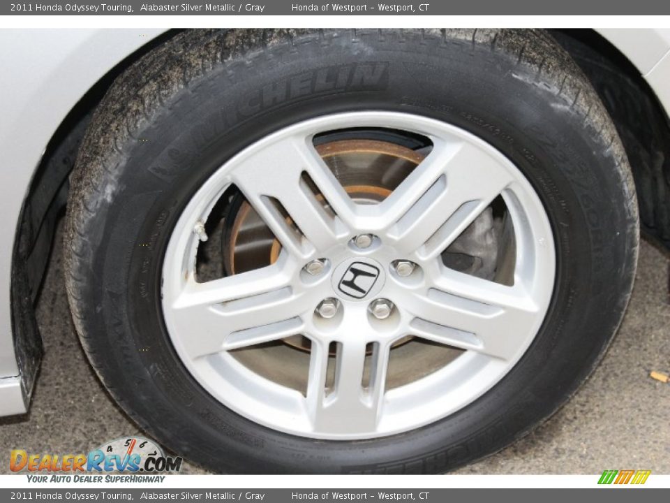 2011 Honda Odyssey Touring Alabaster Silver Metallic / Gray Photo #22