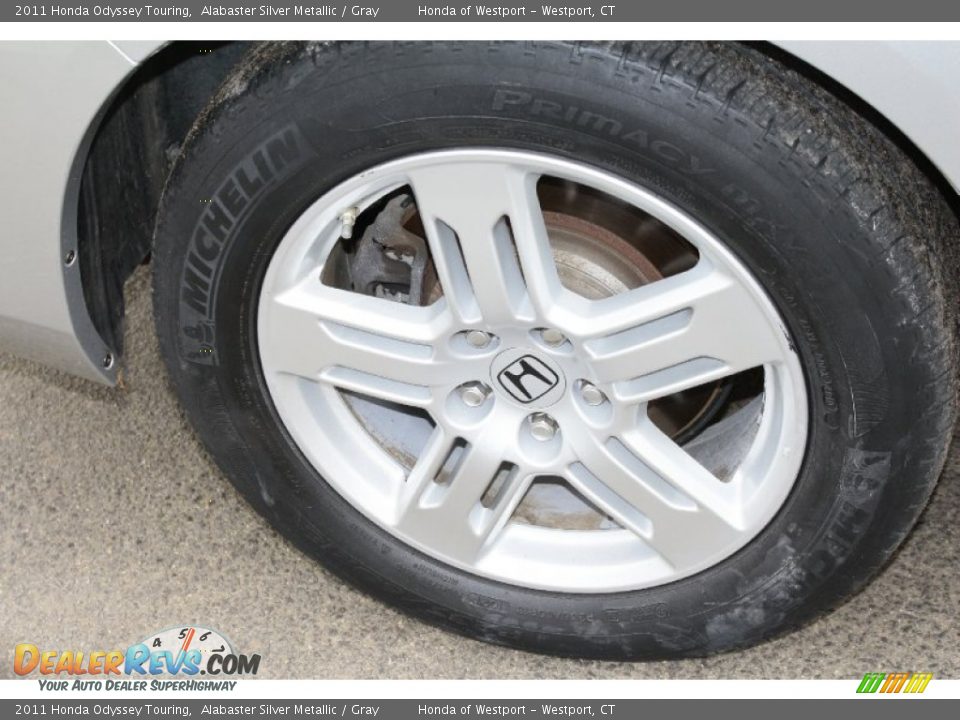 2011 Honda Odyssey Touring Alabaster Silver Metallic / Gray Photo #25