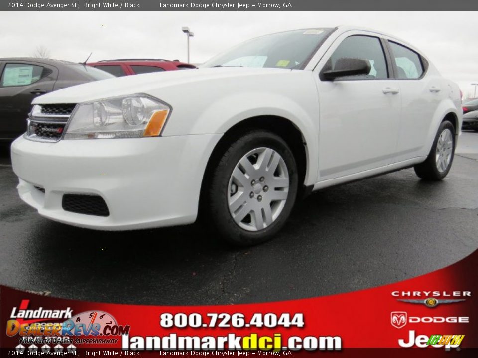 2014 Dodge Avenger SE Bright White / Black Photo #1