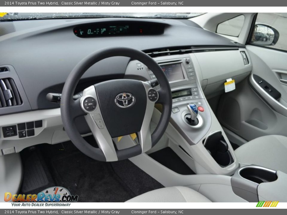 2014 Toyota Prius Two Hybrid Classic Silver Metallic / Misty Gray Photo #6