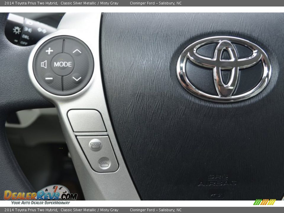 2014 Toyota Prius Two Hybrid Classic Silver Metallic / Misty Gray Photo #16