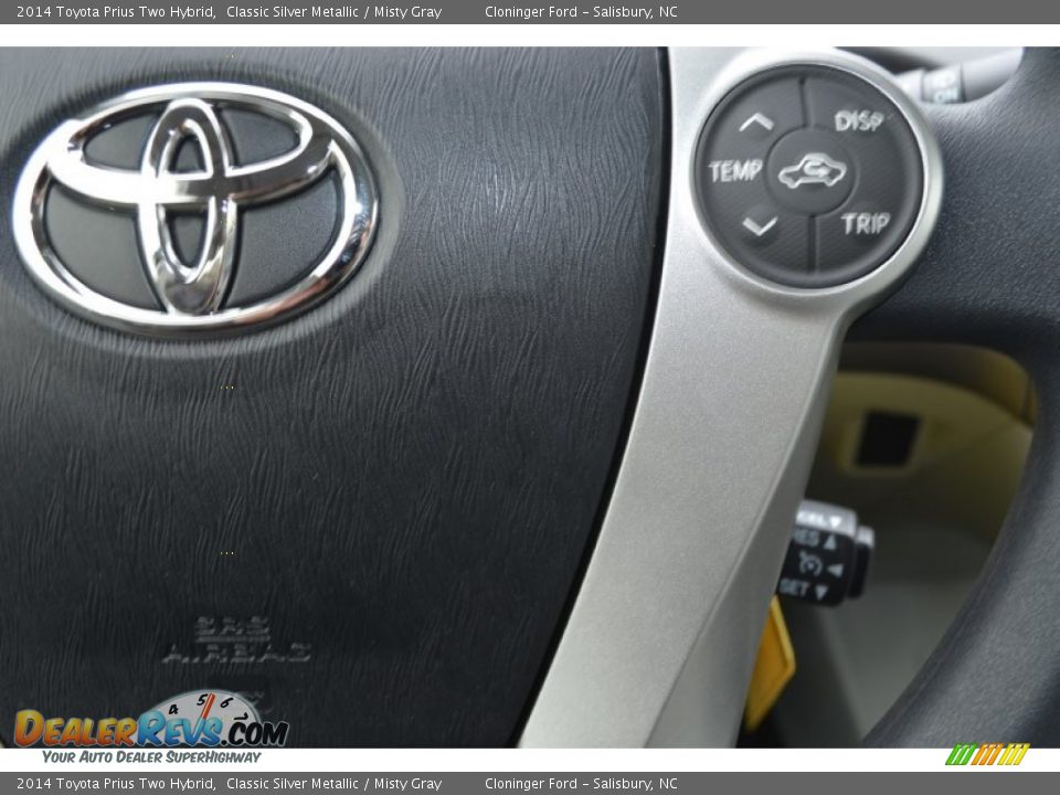 2014 Toyota Prius Two Hybrid Classic Silver Metallic / Misty Gray Photo #17